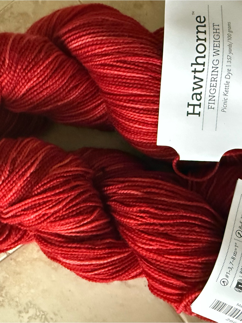 Fingering Weight Red Yarn - Soft Sock & Hosiery Yarn Turkish Delight